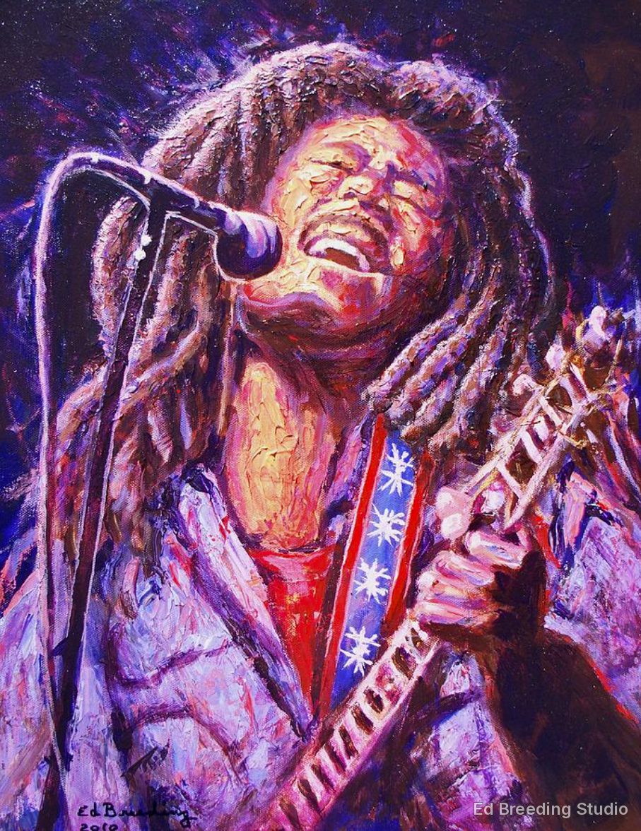 Bob Marley — painting by Ed Breeding